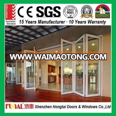 Powder coated aluminum folding door prefabricated designs