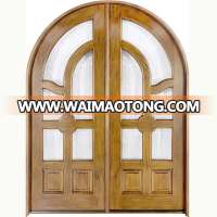 half moon glass wooden door interior wood door for sale