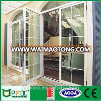 Aluminum Alloy grilled Casement Door with SONCAP PNOC0073CMD